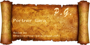 Portner Gara névjegykártya